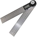 MIRACLE デジタル 角度計 分度器 定規 360度 20cm ものさし 測定 ロック機能 ゼロ設定 MI-BUNZYO