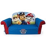 Marshmallow Furniture Paw Patrol 2-in-1 Flip Open Sofa, Convertable Couch into a Comfy Lounger, 29.2