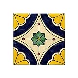 【ノーブランド品】[3月下旬頃～]メキシカンタイル10ｃｍ角6枚セット R8014