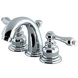 Kingston Brass KB911AL Two Handle 4 in. to 8 in. Mini Widespread Lavatory Faucet with Retail Pop-up