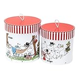 BigsoBox ムーミン円形型ボックス 2個セット 8022-M0301S001