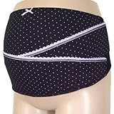 ネトゥル ベア天竺ドット柄かんたん腹帯 L~LL ブラック 6058