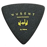 Musent スタンダード トライアングル ピック 0.7mm厚 | 10枚 セット おにぎり タイプ ポリアセタール 日本製 | MSNTRPK0007-NBK-10P-01