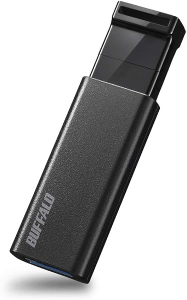 バッファロー USBメモリ 32GB ノックスライド式 USB3.2(Gen1)/3.1(Gen 1)/3.0/2.0 充実サポート RUF3-KS32GA-BK/N - 1