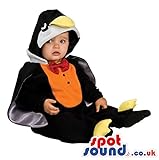 レッド蝶ネクタイとペンギンの赤ちゃんサイズぬいぐるみコスチューム