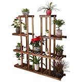 木製フラワーラック室内植物スタンド木製植物フラワーディスプレイスタンド木製ポットシェルフストレージラック屋外