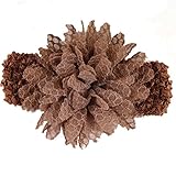 precocious girl ベビー ヘアバンド 新生児 髪飾り (ブラウン)