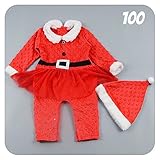 PS BABY ベビー サンタクロース 女の子 帽子付き (100)