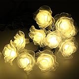 LINSAM 太陽発電 ソーラー 充電式 LED イルミネーション 光センサー内蔵 自動ON/OFF クリスマス 防雨防水型 バラ色　６M　30LED