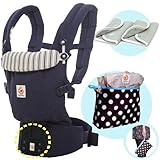 ベビーウエストベルト付エルゴベビー・抱っこ紐 【日本正規品2年間保証-SG認定付】 ADAPTアダプト/アドミラルブルーブルー　(よだれパッド＋エルゴ収納用ポーチ付）