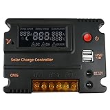 べホー 20A 12V 24VオートスイッチLCDソーラーパネルバッテリレギュレータ充電コントローラ