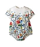 [ドルチェアンドガッバーナ] Dolce & Gabbana Kids ガールズ Escape Maiolica Print One-Piece (Infant) ワンピース White 18-24 