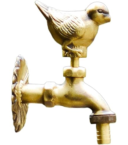 白鳥デザイン 蛇口 金属製 Amazon | ガーデン蛇口アンティークブロンズスタイル動物性脂肪