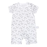 Baby nest 夏 ベビー服 半袖ロンパース 2枚セット 女の子 男の子 肩ボタン 動物柄 コットン (バニー) 6-9M