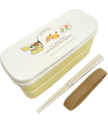 Amazon｜ポケットモンスター 楕円レンジ2段ランチボックス はし付き