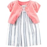 Carter's(カーターズ) 2ピースドレス&ネオンカーディガンセット ピンク ロンパース長袖 9ヶ月【並行輸入】