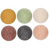 6個 こんにゃくスポンジ 洗顔用 マッサージパフ 天然 敏感肌 赤ちゃん ディープクリーン スポンジボール