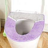 [バスルーム]プロテクターClosestoolソフトWarmerすべて形状[トイレカバー]シートふたパッド ブラック