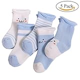 Ochine 5足組 セット ベビー用ソックス 笑顔付き キッズ かわいい靴下 厚め 秋冬 保温 洗い換え7色3サイズ 綿95％ 柔軟なくつした 出産お祝い 0~3歳