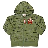 アンパンマン Anpanman 裏毛 総柄パーカージャケット fo-ea7901-ea9459 90cm カーキ