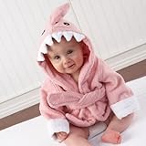 Baby Aspen "Let the Fin Begin" Shark Robe, Pink, 0-9 Months by Baby Aspen [並行輸入品]