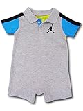 (ジョーダン) Jordan ベビージョーダン 襟付きロンパース （並行輸入品) (6-9Ｍ (6-9ヵ月頃 70cm～75cm), 灰黒黄緑水色)