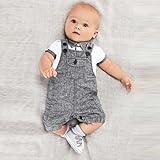 KLUMA　子供服　ベビー　カバーオール　半袖 　フォーマル　男の子　サスペンダー　上下セット　可愛い　発表会　七五三　お出かけ