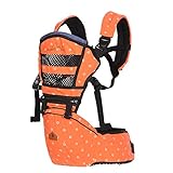 ベビーキャリア 抱っこひも 新生児から使え 柔らかい材質 通気性良い 調節可能 ベビーキャリアー(オレンジ)