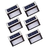 Lightess Solar Step Stair Lights for Outdoor Garden 2 LEDs Stainless Steel Pack of 6 [並行輸入品]