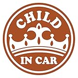 imoninn CHILD in car ステッカー　【パッケージ版】　No.17　王冠　（茶色）