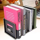 ブックエンド 仕切りラック ファイルスタンド 4段 机上用 整理整頓 組み立て簡単 書斎 文具 事務用品(黒)