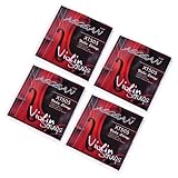 4sets Aegean Replacement Nickel Steel Chromium Wound Violin Strings Stainless [並行輸入品]