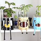 1PCSラブリーアーマードペット盆栽クリエイティブ動物ロボットは、会社のデスクホームWCP15089のための種子と土壌とポットを形