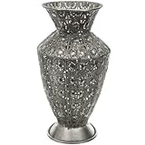 Oriental Furniture Wrought Iron Fluted Flower Vase [並行輸入品]