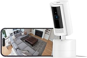 Ring 首振り機能付きインドアカム | 左右360° 上下169° パンチルト、屋内用防犯カメラ | Pan-Tilt Indoor Cam ホワイト | Ring Homeプラン30日間無料体験