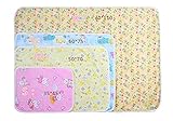 (ミークスマクス) ベビー 防水 おねしょシーツ コットン ウォッシャブル 防水シート ベビーベッド ベビー布団 に最適 (70*50cm, ピンク)