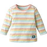 やわらかTシャツ(サーカスボーダー) 《コンビミニ》 80 サックス