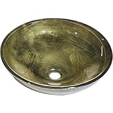 Y Decor Odyssey渦巻き舟形シンク、ブルー/シルバー/オフホワイト, 15.5 " L x 15.5 " W x 5 " D