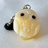 梟 夜光貝製 スマホピアス