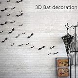 Fashionwu 壁　ハロウィン　クモ　クモの巣　蜘蛛　パーティー　装飾　3D DIY　バット　壁のステッカー
