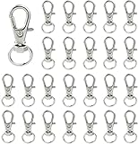 ナスカン 32mm キーホルダー 回転フック 金具 パーツ DIY用 アクセサリーナスカン ハンドメイド 手芸用品 手作り 30個 (32mm/1.9g, シルバー)