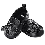 Domybest子供用室内室外鞋 春秋幼児用靴 新生児の贈り物 ファッションタッセルピーズの靴 ソフトソール おしゃれな 花を飾ったアッパーズ かわいい 写真小道具 0-1歳に適しています ベビー小児