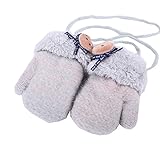 子供たちの冬の暖かいミトンぬいぐるみ紐付きの手袋、 #01