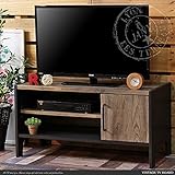 テレビ台 32型 幅80 モダン ヴィンテージ ビンテージ 棚 収納 扉付き おしゃれ B079291RMP