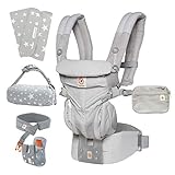 最新 エルゴ 抱っこ紐 Ergobaby(エルゴベビー)OMNI360 クールエア スペシャルセット(キャリアカバー+よだれパッド付) 【正規代理店2年間保証付】 (グレー)
