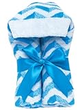 AM PM Kids! Tubby Mini Towels, Chevron with Blue Ribbon by AM PM Kids!