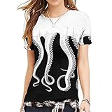 Tシャツ メンズ レディース 3Dプリント YOKINO 夏半袖Tシャツ 男女兼用 デザイン ファション カジュアル たこ焼き 創意デザイン おもしろ 3Dプリント V系 カジュアル トップス 面白い