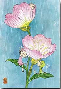 Amazon 花こびとポストカード 昼咲月見草 ポストカード 絵柄付はがき 文房具 オフィス用品