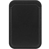 Magsafeウォレットレザーカードホルダー：iPhone 12/13/14 Mini/Plus/Pro/Max対応、RFIDとMagSafeマグネット付き.(黒)