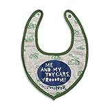 baby ampersand 車柄＆くま柄スタイ　グレー　90cm